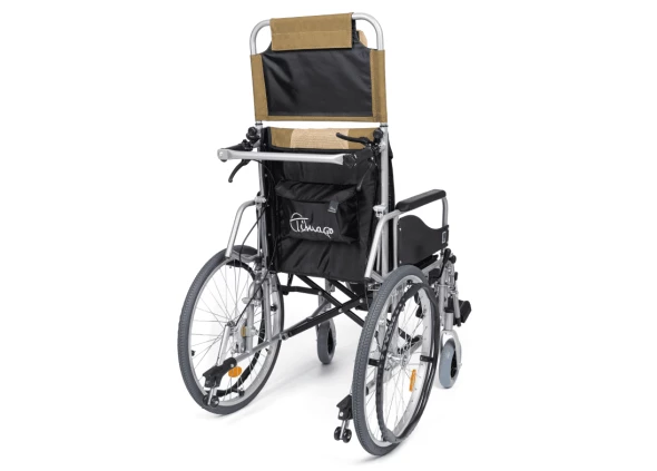 Aluminiowy wózek inwalidzki specjalny stabilizujący plecy i głowę