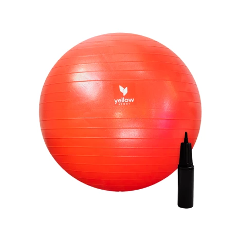 Sprzęt rehabilitacyjny - Piłka rehabilitacyjna yellowGYM ball 55 cm, czerwona