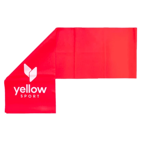 Sprzęt do ćwiczeń - Taśma do ćwiczeń czerwona (opór 2-4 kg) - yellowFLAT band