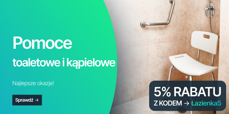 łazienka niepełnosprawnego, taboret pod prysznic